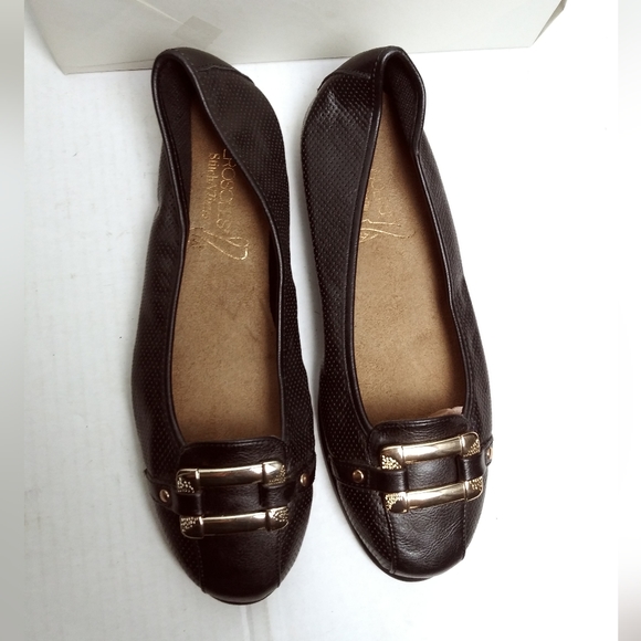 AEROSOLES Stitch N Turn Flexible black Flats Loafers Everyday Comfort Size 9 - Picture 2 of 6